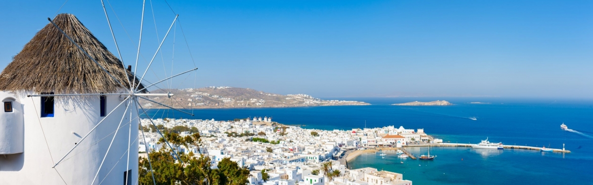 Panorama von Mykonos Griechenland (BlueOrangeStudio / stock.adobe.com)  lizenziertes Stockfoto 
Informations sur les licences disponibles sous 'Preuve des sources d'images'